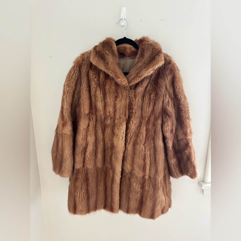 Luxurious Faux Fur Coat in Rich Brown